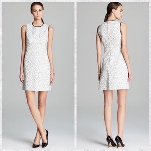 Kate Spade White/Black Floral Lace Blakely Dress